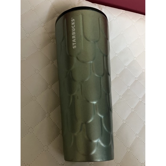 Starbucks Other - Starbucks Tumbler 2022 Mermaid Scales Green Glitter Textured 24oz